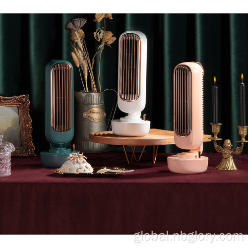 Premade Volume Fans Wholesale  Rechargeable Silent 3 Speed  2 in 1 standing air cooler fan portable humidification tower fan Mist Humidifier Supplier